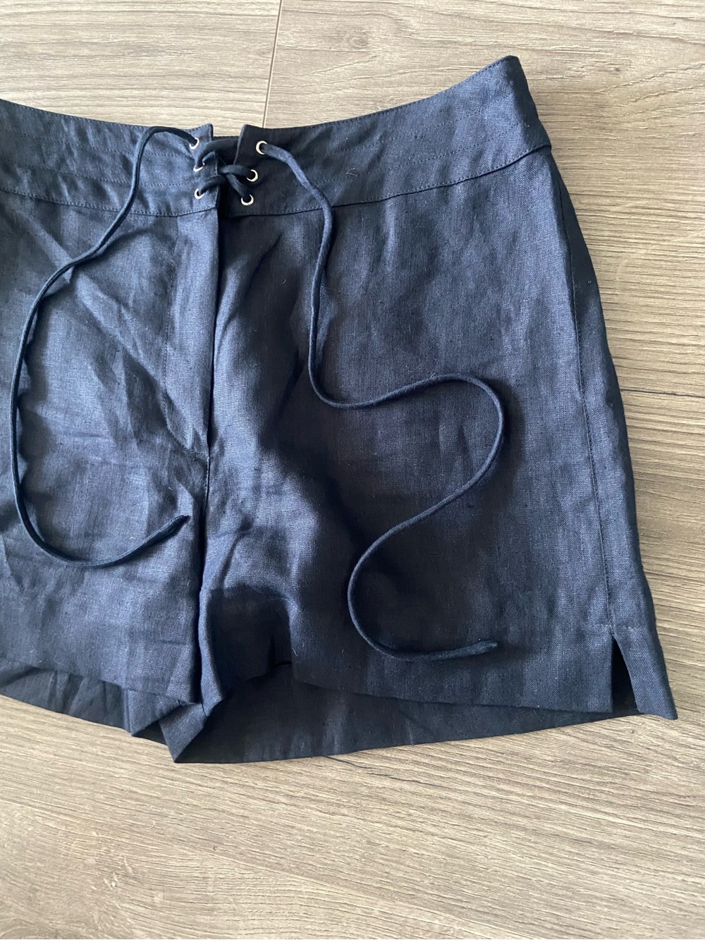 Emporio Armani Corset-Waist Linen Short NWOT